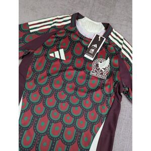 Adidas Mexico Jersey Mens XS Red Green 2024 Home Authentic IP6379 MSRP $150